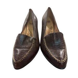 Soft Leather Block Heel. Size 8.5